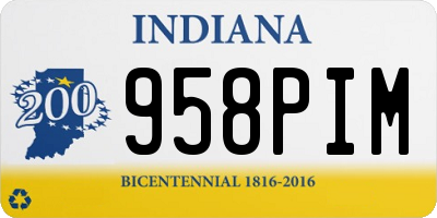 IN license plate 958PIM