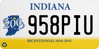 IN license plate 958PIU