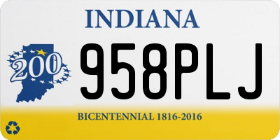 IN license plate 958PLJ