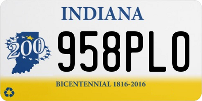 IN license plate 958PLO