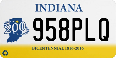 IN license plate 958PLQ