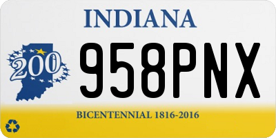 IN license plate 958PNX