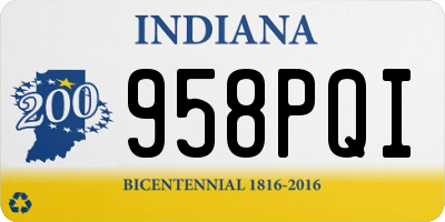 IN license plate 958PQI