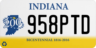 IN license plate 958PTD