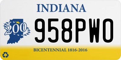 IN license plate 958PWO