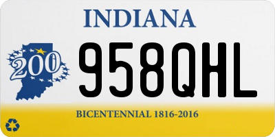 IN license plate 958QHL