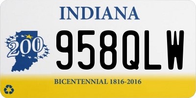 IN license plate 958QLW