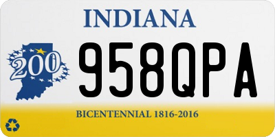 IN license plate 958QPA