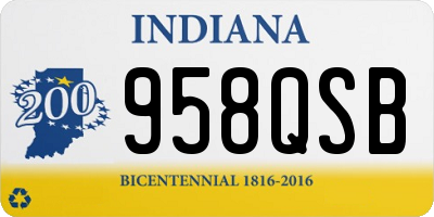 IN license plate 958QSB
