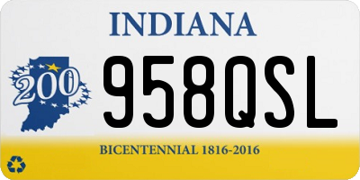IN license plate 958QSL