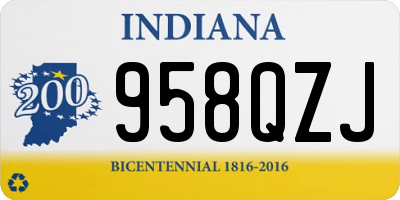 IN license plate 958QZJ