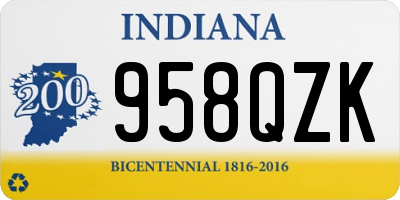 IN license plate 958QZK