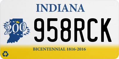 IN license plate 958RCK