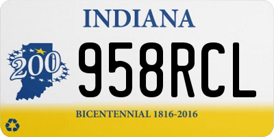 IN license plate 958RCL