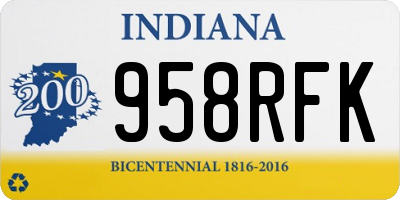 IN license plate 958RFK