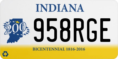 IN license plate 958RGE