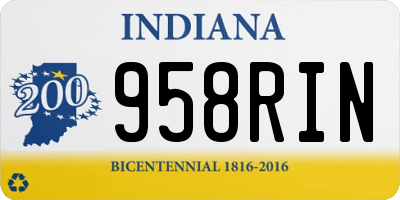 IN license plate 958RIN