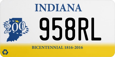 IN license plate 958RL