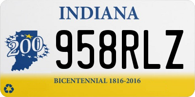 IN license plate 958RLZ