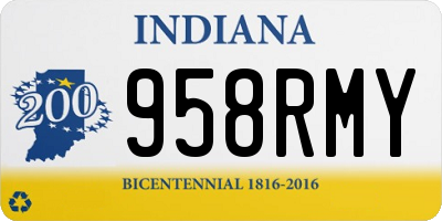 IN license plate 958RMY