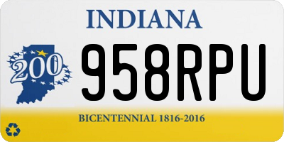 IN license plate 958RPU