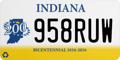 IN license plate 958RUW