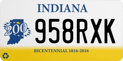 IN license plate 958RXK