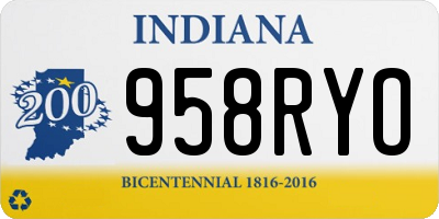 IN license plate 958RYO