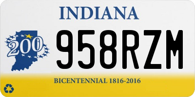 IN license plate 958RZM