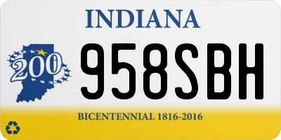 IN license plate 958SBH