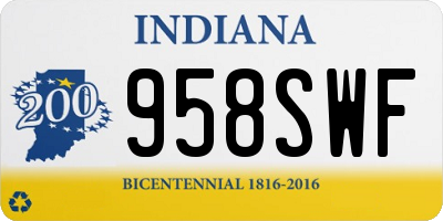 IN license plate 958SWF
