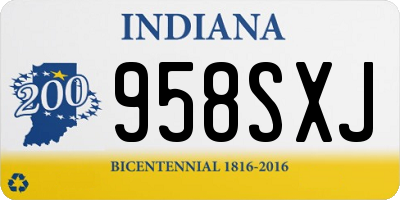 IN license plate 958SXJ