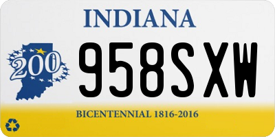 IN license plate 958SXW