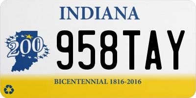 IN license plate 958TAY