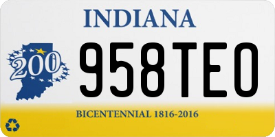 IN license plate 958TEO