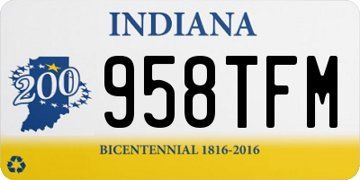 IN license plate 958TFM