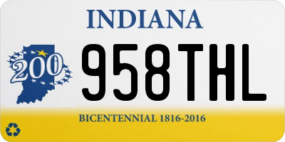 IN license plate 958THL