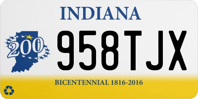 IN license plate 958TJX