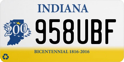 IN license plate 958UBF