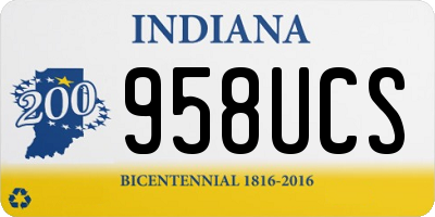 IN license plate 958UCS