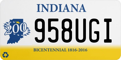 IN license plate 958UGI