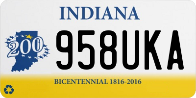 IN license plate 958UKA