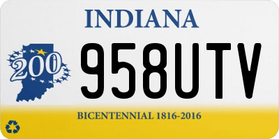 IN license plate 958UTV