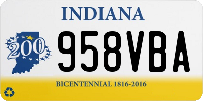 IN license plate 958VBA