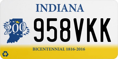 IN license plate 958VKK