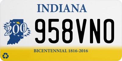 IN license plate 958VNO