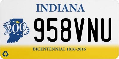 IN license plate 958VNU