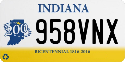 IN license plate 958VNX