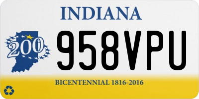 IN license plate 958VPU