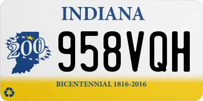 IN license plate 958VQH